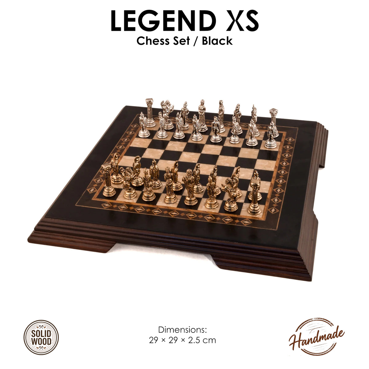 11.40 Inches Flat Wooden Chess Set - Mini | Code: 2653