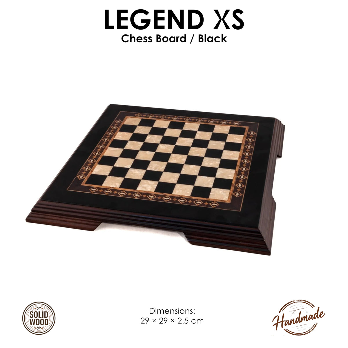 11.4 Inch Flat Wooden Chess Board – Mini Size | Code: 2653