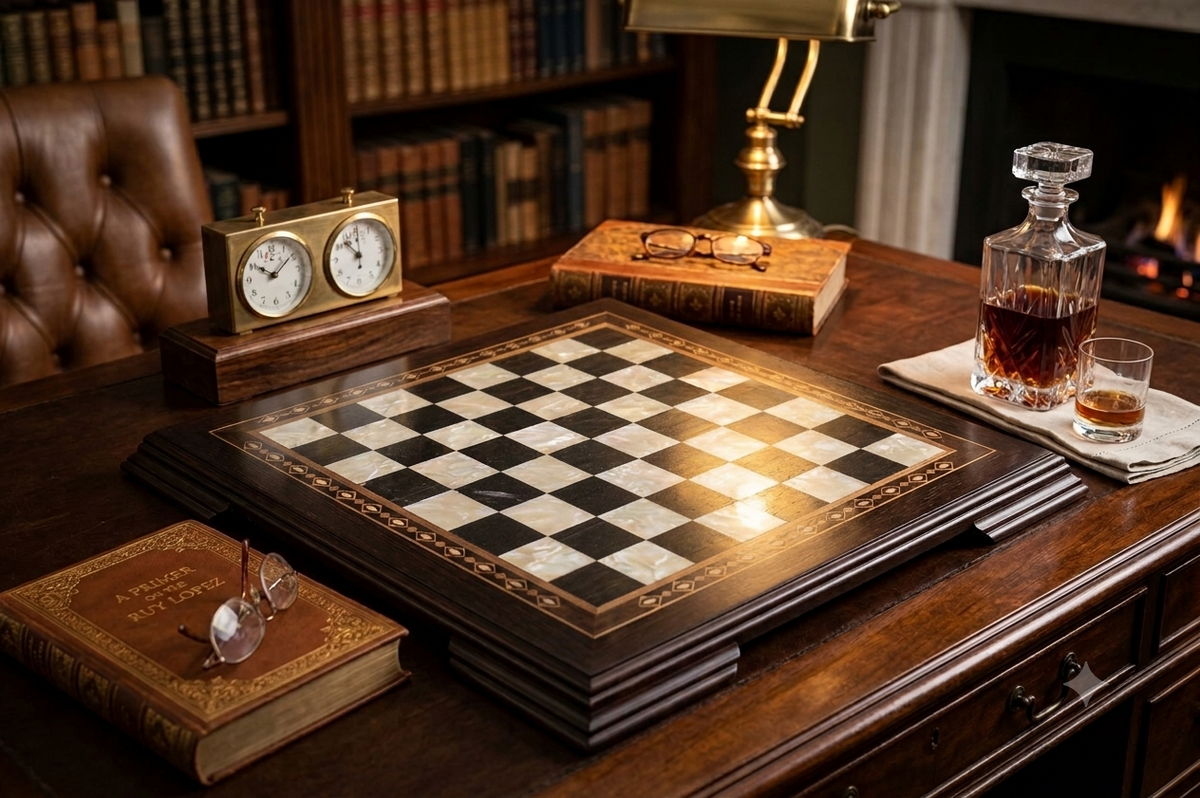 15.15 Inch Flat Wooden Chess Board – Small Size | Code: 2655