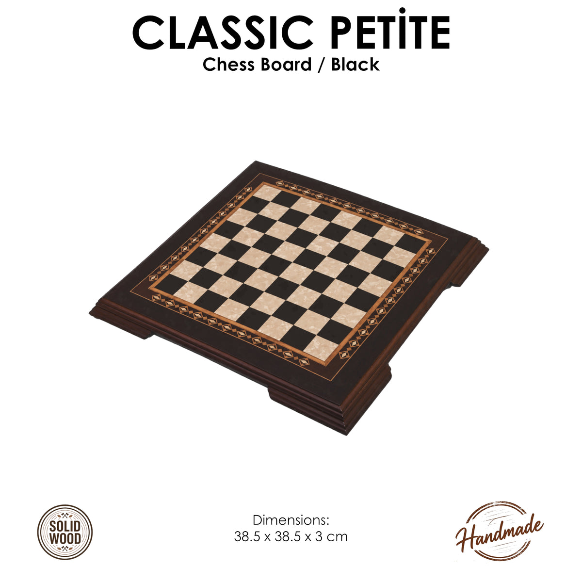 15.15 Inch Flat Wooden Chess Board – Small Size | Code: 2655