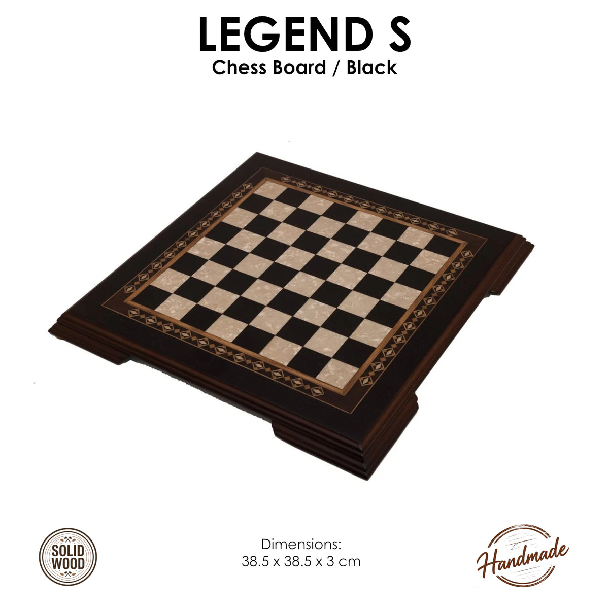 15.15 Inch Flat Wooden Chess Board – Small Size | Code: 2655