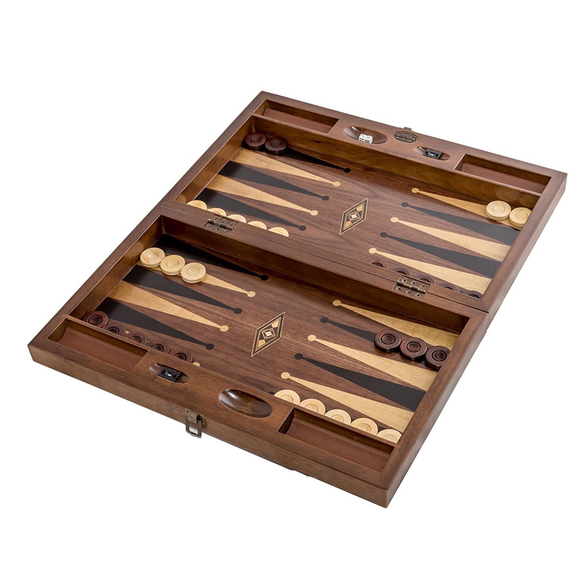Eco Backgammon Set with Checkers – Wide Striped Wooden Board | 2249.10 ...