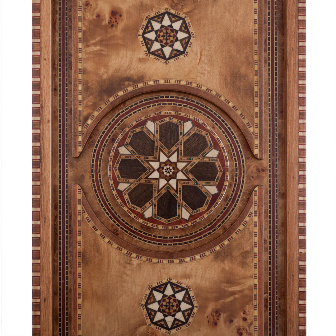 20.5 Inch Genius Backgammon Set | Burl | Code: 2171.Maz – Helena