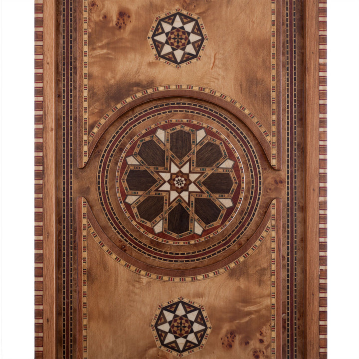 20.5 Inch Genius Backgammon Set | Burl | Code: 2171.Maz – Helena