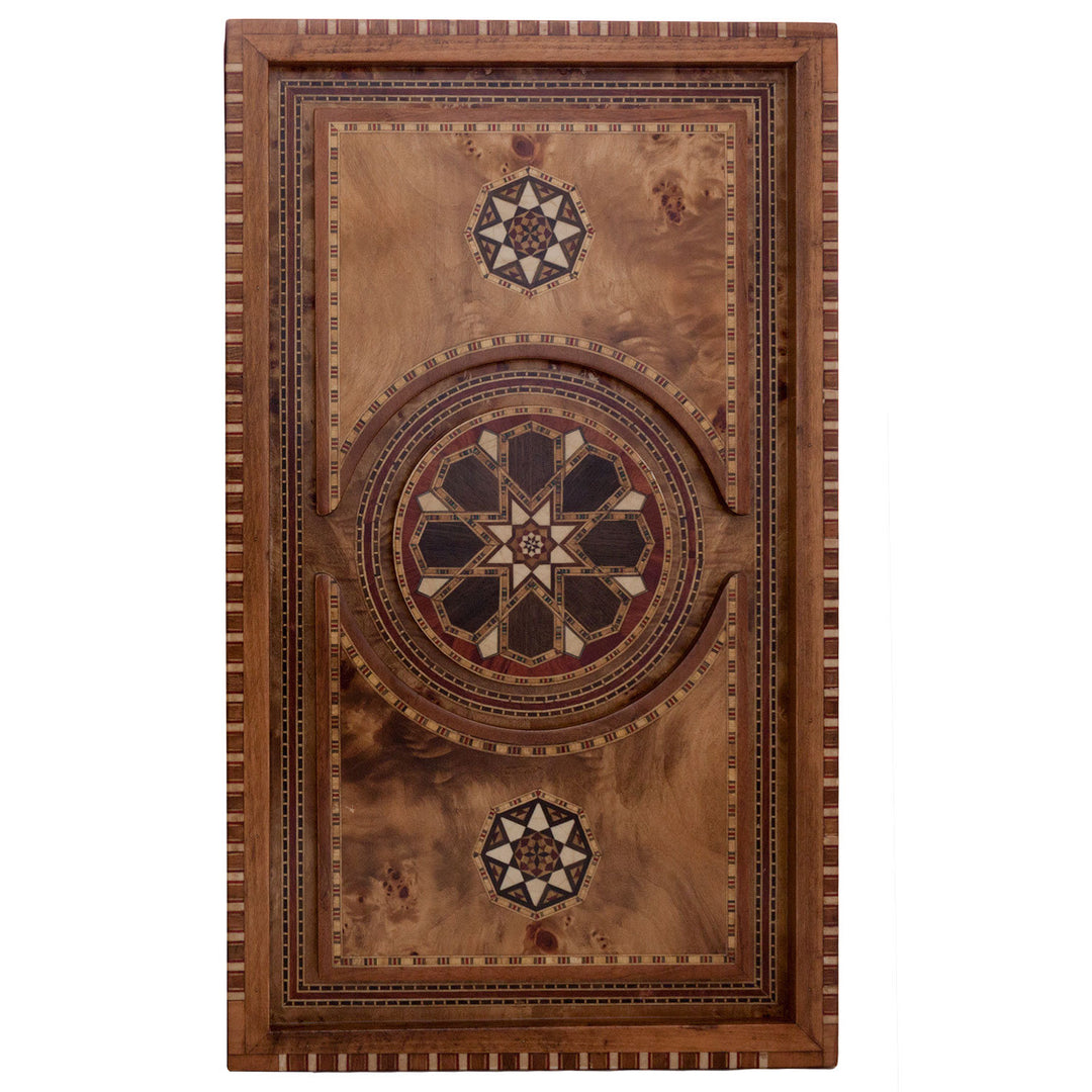 20.5 Inch Genius Backgammon Set | Burl | Code: 2171.Maz – Helena