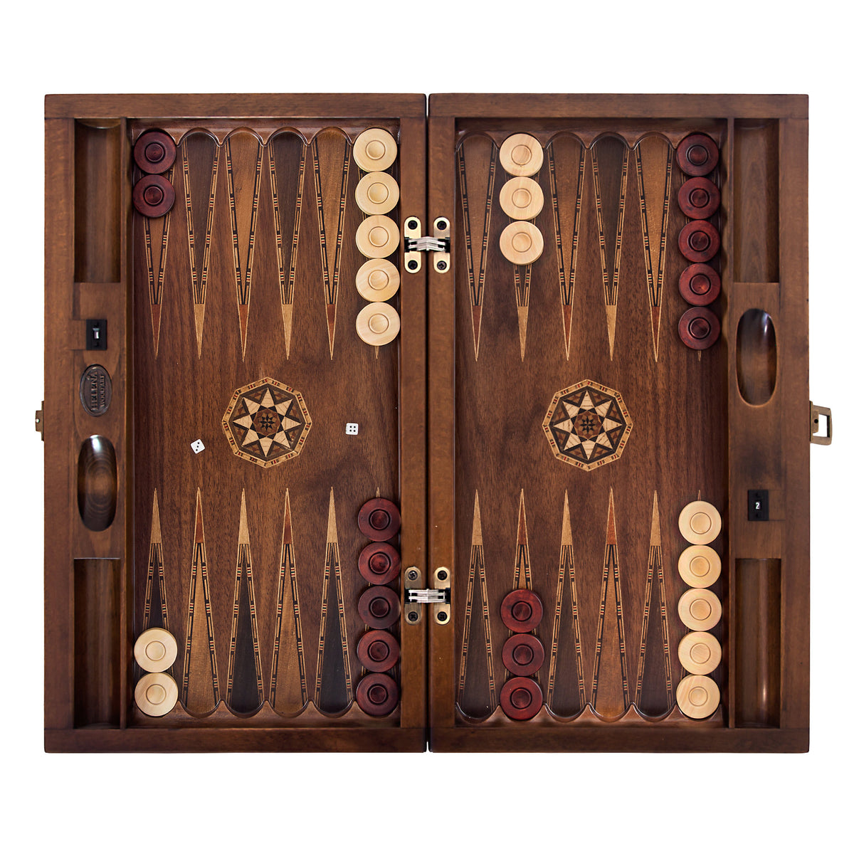 Backgammon Machine 20.5 Inch Genius Backgammon Set | Natural Walnut Veneer | Code: 2171.W ...