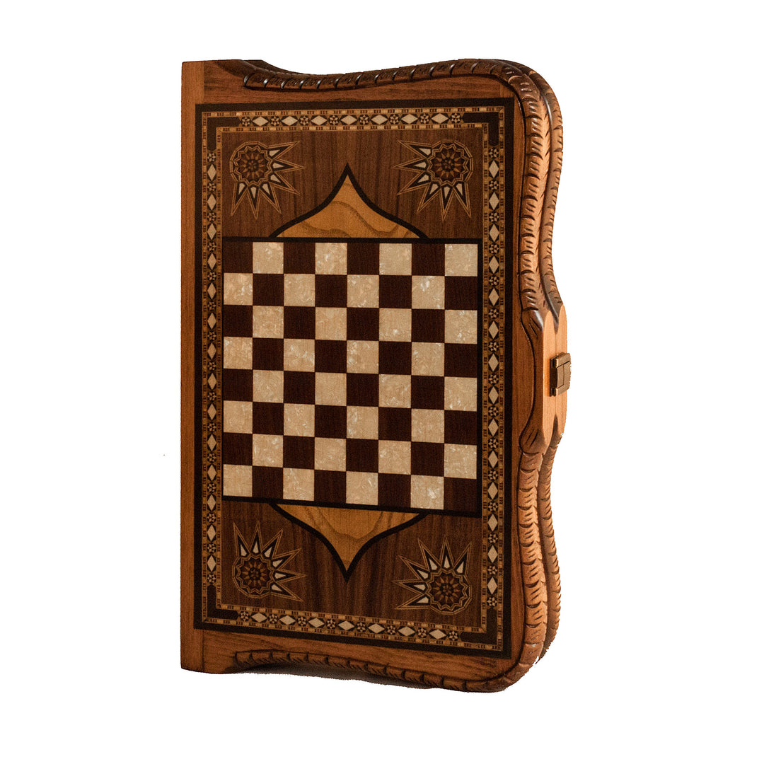 21.5 Inch Queen Backgammon Set | Walnut | Code: 2194.Wal – Helena