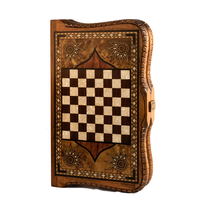 21.5 Inch Queen Backgammon Set | Mazel – Helena Wood Art