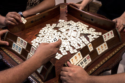 Wooden Oval Rummikub Game Set