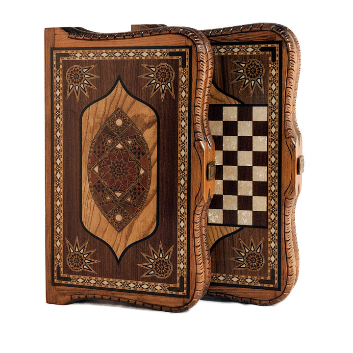21.5 Inch Queen Backgammon Set | Walnut | Code: 2194.Wal – Helena