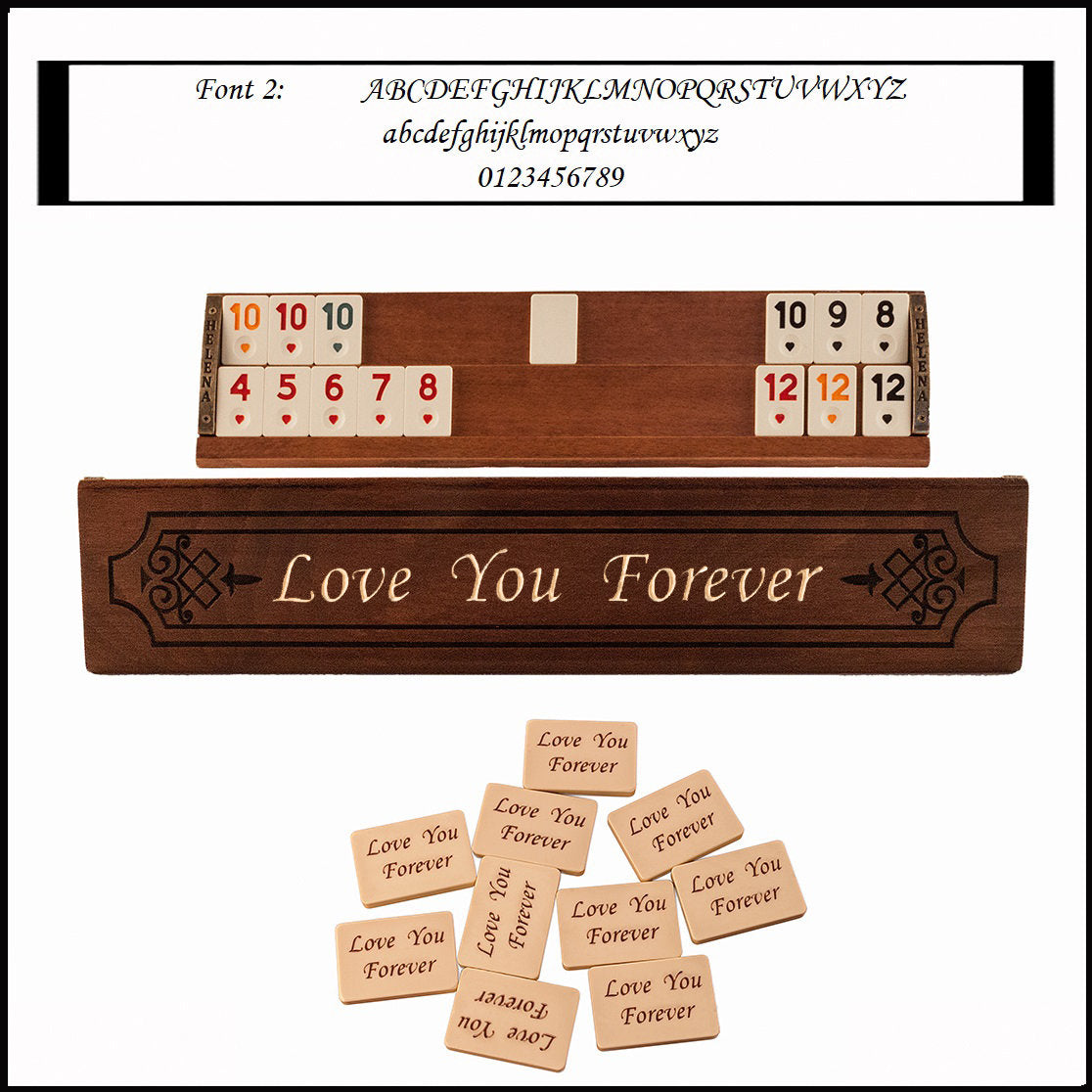 Personalized Wooden Rummikub Set – Handmade Straight Rummy Board Game ...